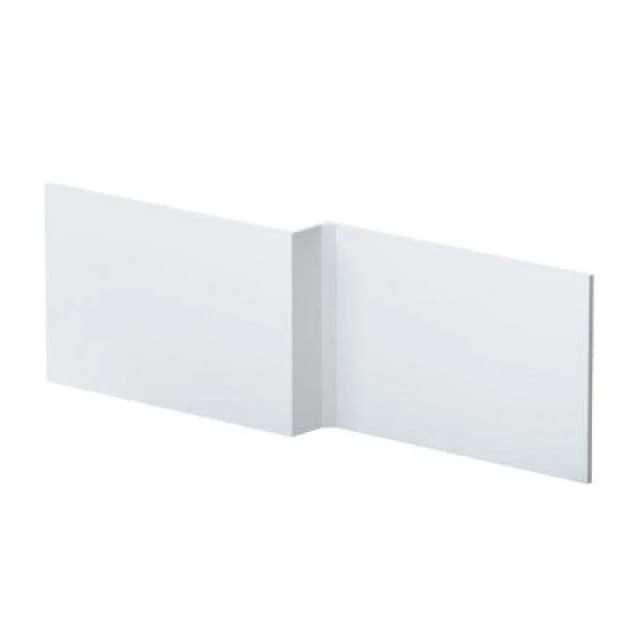 Nuie Urban L-Shape Square Shower Bath Front Panel 1700mm-Satin Grey