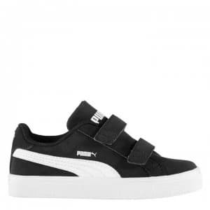 Puma Smash Vulc Infant Boys Trainers - Black/White