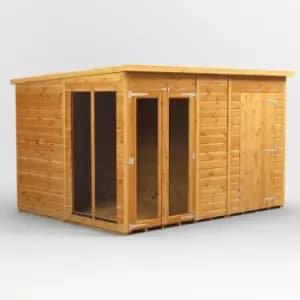 10x8 Power Pent Summerhouse Combi Building including 4ft Side Store