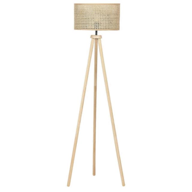 Beliani Floor Lamp Penton Rattan Natural