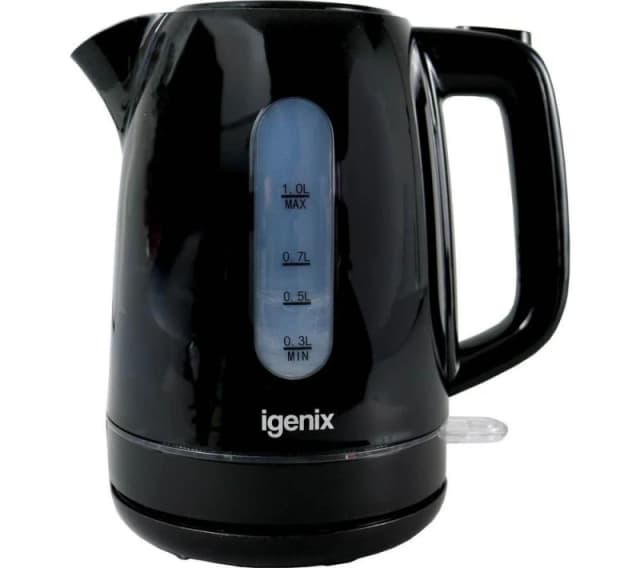 Igenix IGK01022B Corless Electric Jug Kettle, 2200 Watt Rapid Boil, 1 Litre Capacity, Black - Igenix IGK01022B