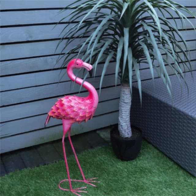 St Helens Home & Garden St Helens Home And Garden Metal Flamingo Garden Ornament 61Cm Height