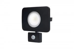 LED Floodlight 50W 3000K 4500lm PIR Sensor / Override Matt Black IP64