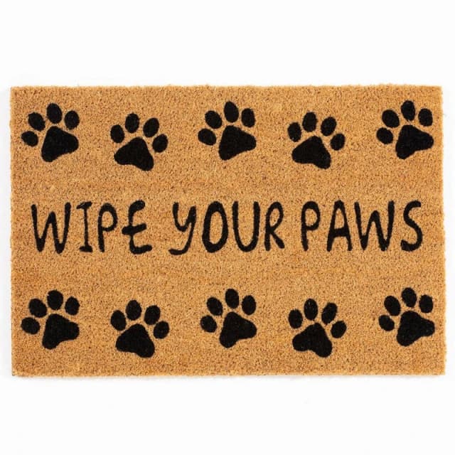 Arthouse Astley Wipe Your Paws Printed PVC Backed Coir 40x6 Natural unisex One Size