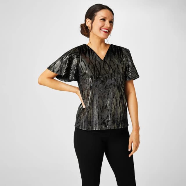 Biba Patterned Foil Top - Multi Multi 8