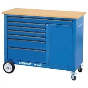 Gedore Mobile workbench 1.25 m wide with 7 drawers
