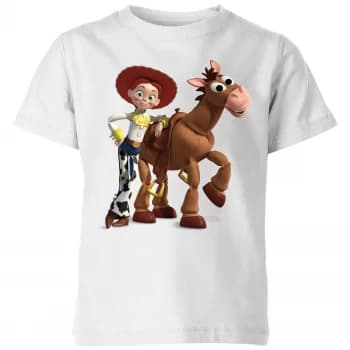 Toy Story 4 Jessie And Bullseye Kids T-Shirt - White - 9-10 Years