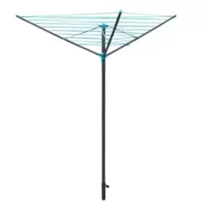 Jvl 3 Arm Powder Coated Steel Rotary Airer, 30 Metres
