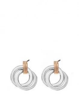 Simply Silver Sterling Silver Polished Two Tone Double Open Earrings