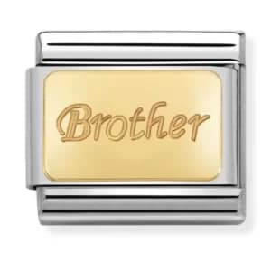 Nomination CLASSIC Gold Engraved Signs Brother Charm 030121/35