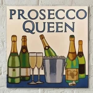 Tile 8x8 Prosecco Queen Wall Art