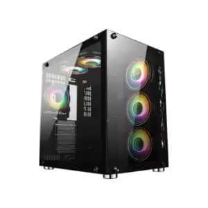 GameMax DS360 Glass Gaming Case 6x Infinity ARGB Fans Hub