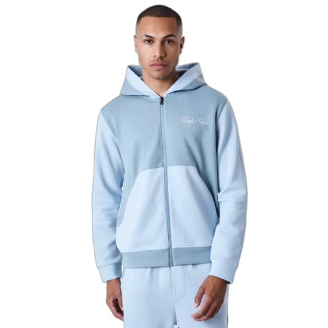 Project X Paris Hoodie zipped embroidered sleeves Project X Paris Bleu Male S