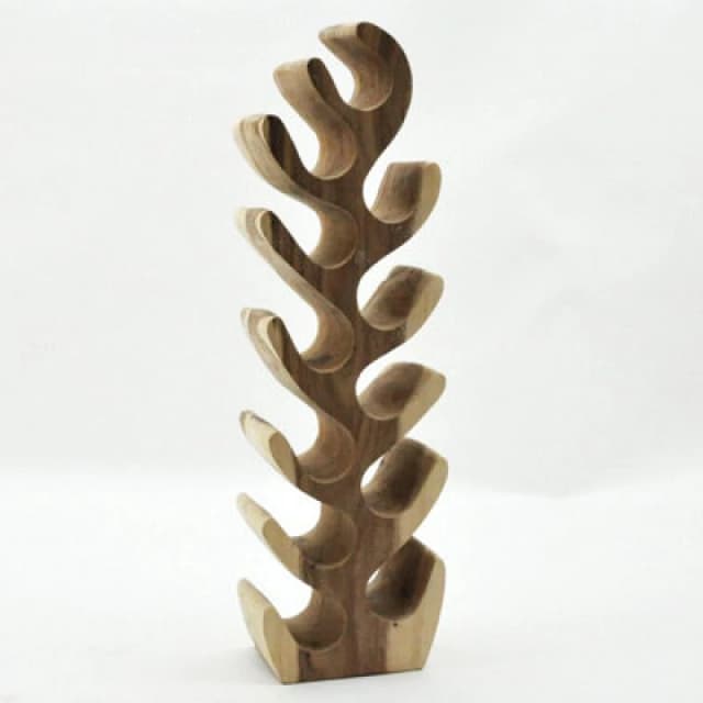 MSL 11 BOTTLE HAND CARVED WINE RACK