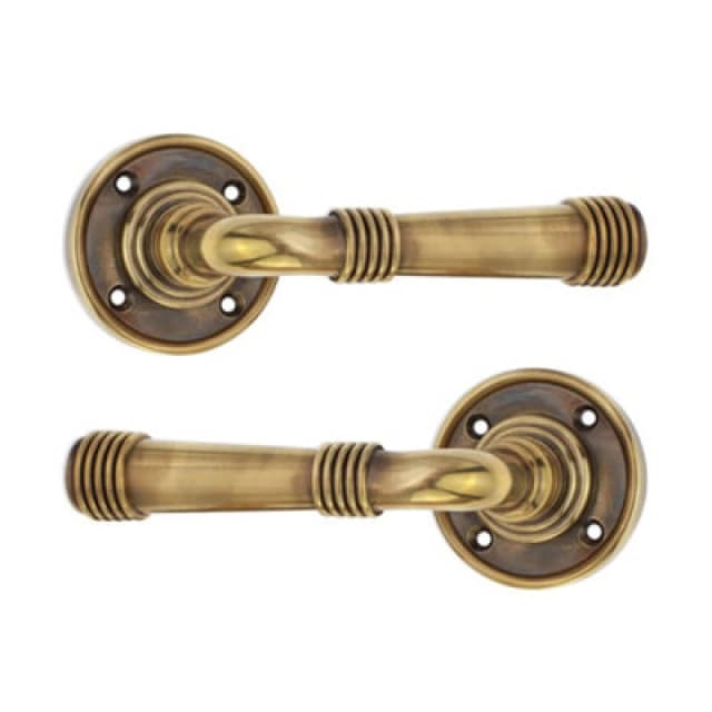 Spira Brass Beehive Lever On Rose Aged Brass