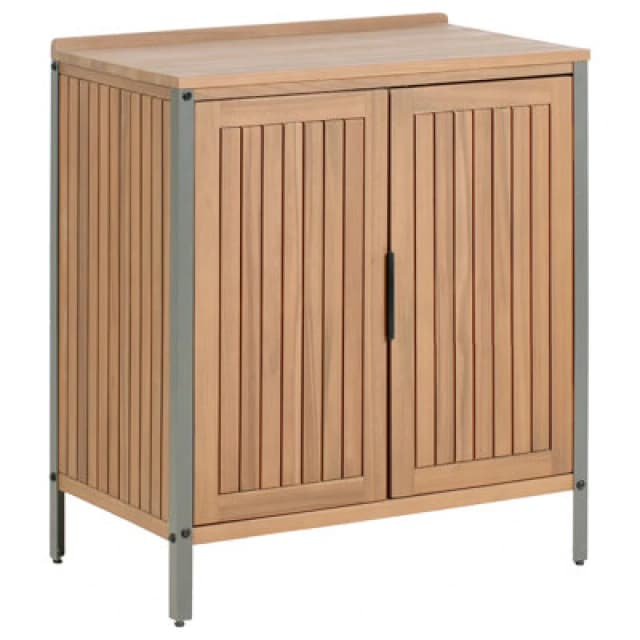Beliani Outdoor Kitchen Cabinet Ivrea Certified Acacia Wood Brown