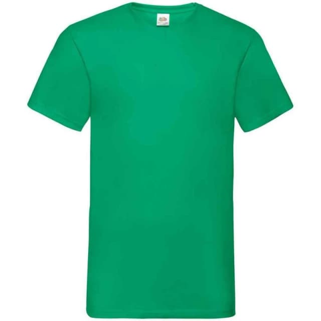 Fruit Of The Loom Fruit of the Loom Men Valueweight V Neck T-Shirt in Green Size: Small Green S Male 5063527506719