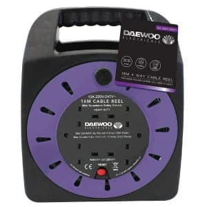 Daewoo 4 Gang 16m Cable Reel