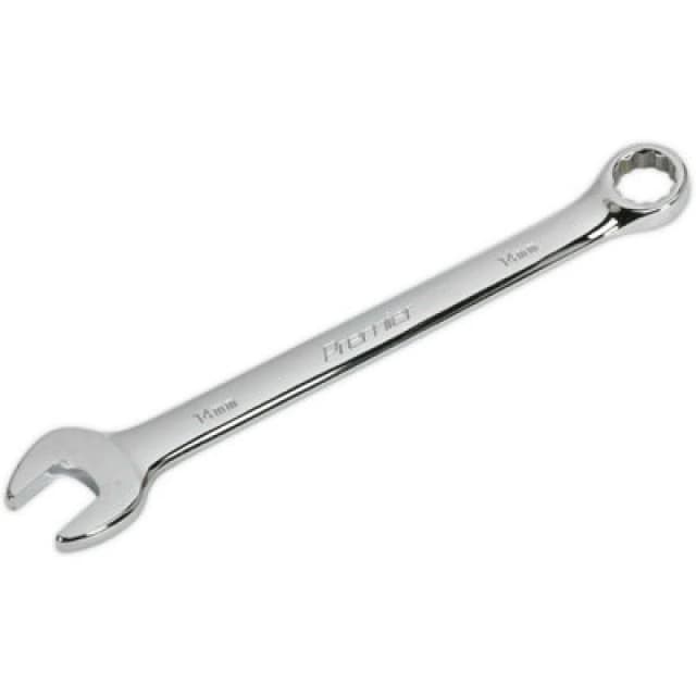 Loops 14mm Steel Combination Spanner - Long Slim Design Combo Wrench - Chrome Vanadium Metallics