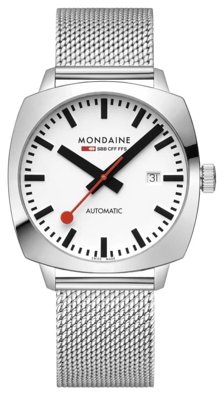Mondaine MSL.3961B.SM Cushion Automatic (39mm) White Dial / Watch