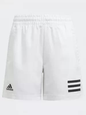 adidas Club Tennis 3-stripes Shorts, White/Black, Size 5-6 Years