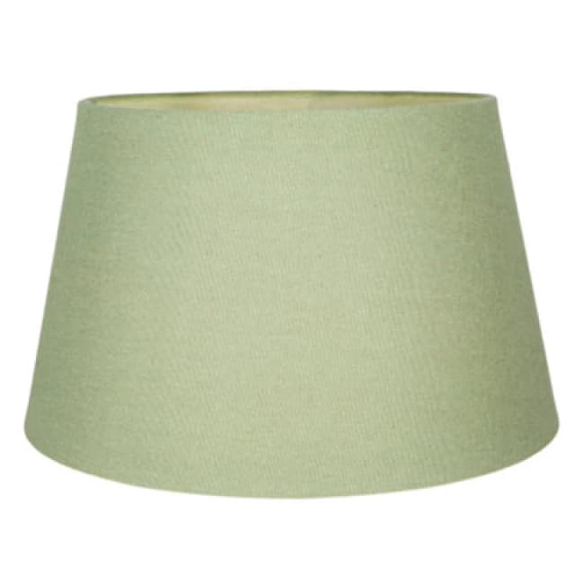 Happy Homewares Traditional 30Cm Olive Green Linen Fabric Drum Table/pendant Shade 60W Maximum