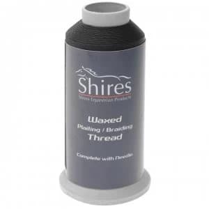 Shires Waxed Plaiting Thread - Black