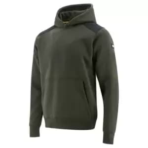 Caterpillar Mens Essentials Hooded Sweatshirt (L) (Army Moss)