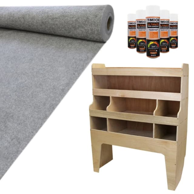 Monster Racking 11Sqm Smoke Grey Van Lining & Vw Transporter Racking Unit