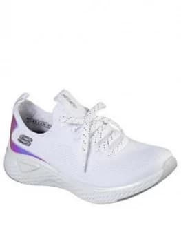 Skechers Solar Fuse Gravity Experience Trainers - White/Silver