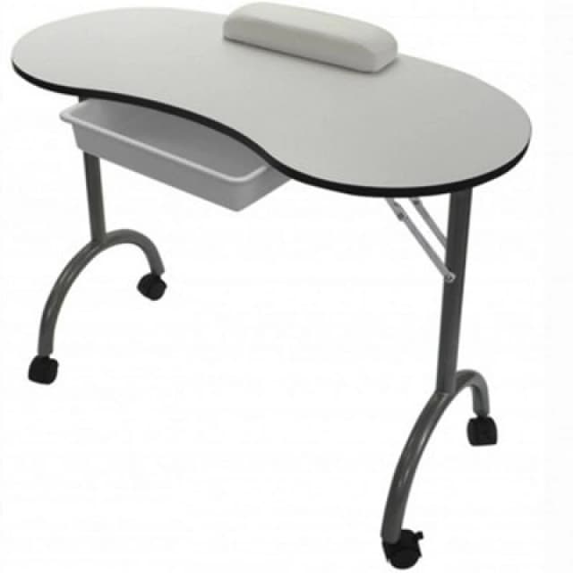 RAYGAR Manicure Table Beauty Desk Foldable and Portable - White - Raygar RG0422