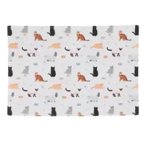 Cat Print Plastic Dinner Mat