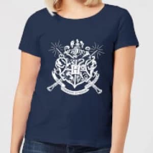Harry Potter Hogwarts House Crest Womens T-Shirt - Navy - L
