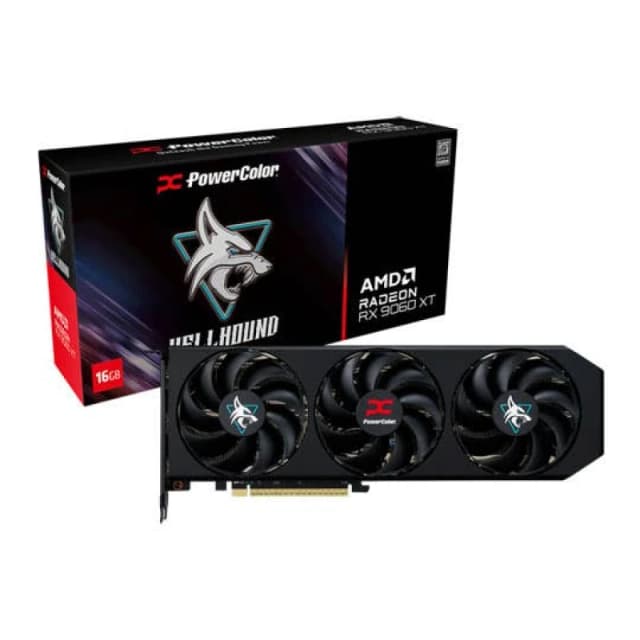 PowerColor Radeon RX 9060 XT Hellhound GDDR6 16GB PCI-Express Graphics Card - RX9060 XT 16G-L/OC