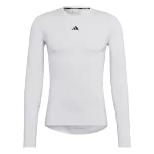 adidas Techfit Training Long-Sleeve Top Mens - White