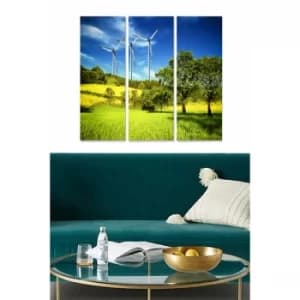 MDF92885113 Multicolor Decorative MDF Painting (3 Pieces)