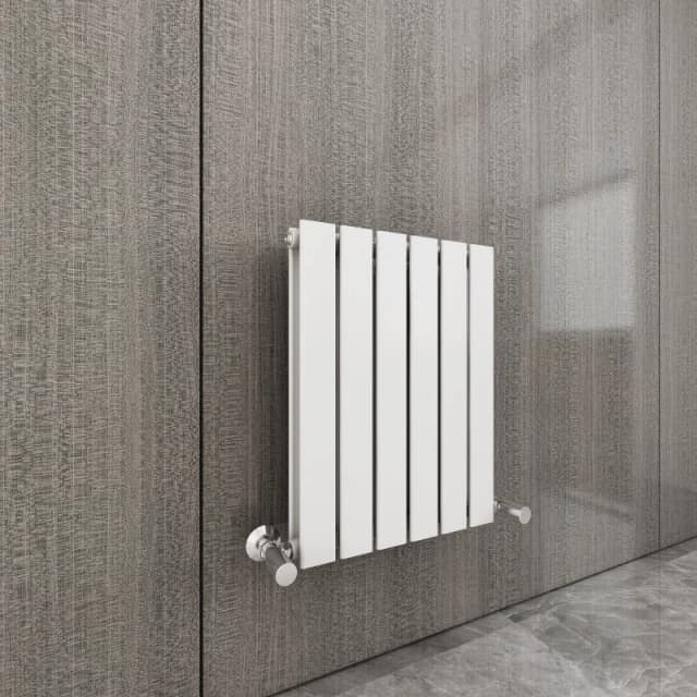 MCC DIRECT 600 x 408mm Double Designer Flat Panel Central Heating Radiator White HD1101