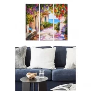 MDF7547068 Multicolor Decorative MDF Painting (3 Pieces)