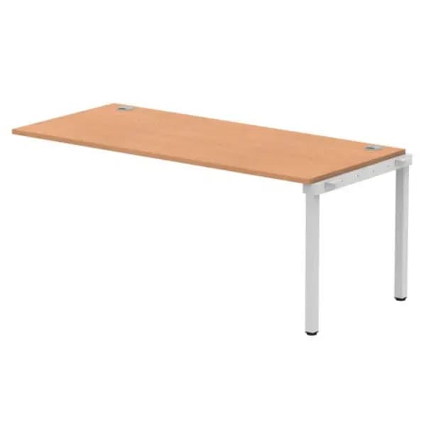 Impulse Bench Impulse Bench Single Row Ext Kit 1800 Silver Frame Office Bench Desk Oak IMBSXT18OAKS
