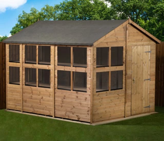 Empire Sheds Empire Apex Potting Shed 8X10 Single Door