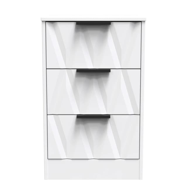 Ready Assembled 2 U Washington 3 Drawer Bedside Cabinet (Ready Assembled) in White White Unisex