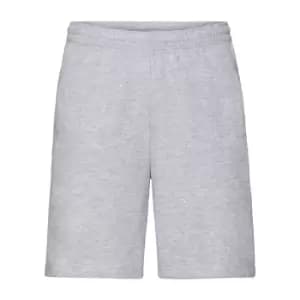 Fruit Of The Loom Mens Lightweight Casual Fleece Shorts (240 GSM) (2XL) (Heather Grey)