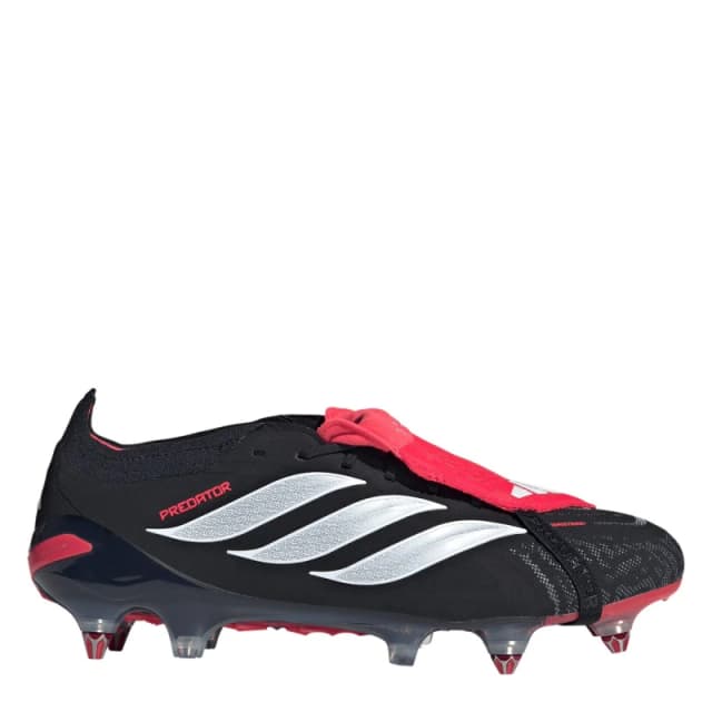 adidas Mens adidas Predator Elite Fold Over Tongue Soft Ground Football Boots Black/Red male 6 (39.3)