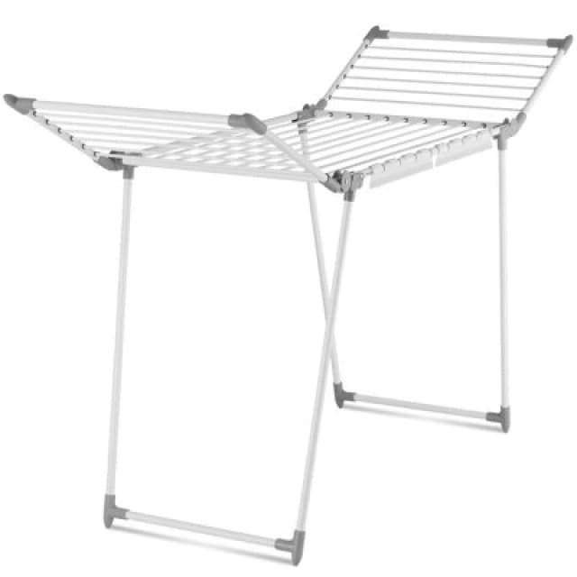 Tectake Clothes Airer Life With 18 M Total Drying Length And Folding Steel Frame - White