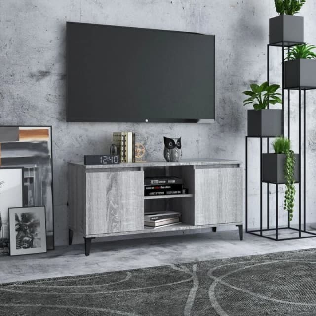 VIDAXL TV Cabinet with Metal Legs Grey Sonoma 103.5x35x50cm Vidaxl 8720286855119