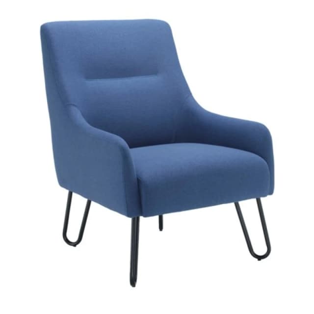 Jemini Daveen Reception Wire Frame Armchair 650x800x860mm Navy KF70023