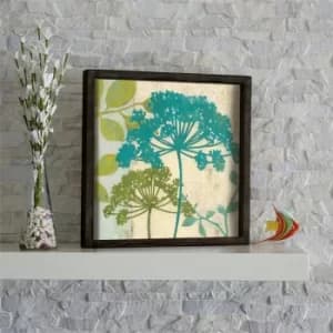 KZM428 Brown Green Beige Mint Decorative Framed MDF Painting