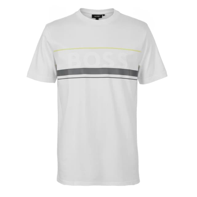 Boss Mens HBG Zone Signature Logo T-Shirt White male M