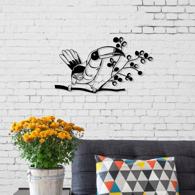 DECORTIE Decortie - metal wall art NO:22 toucan - Black - Black M.DK.T.13332.13