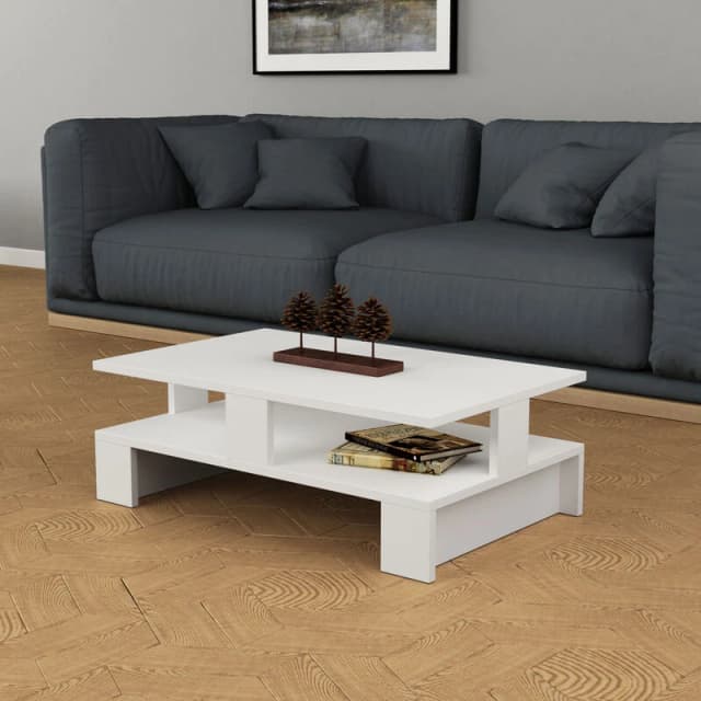 Decortie Coffee Centre Table 50X80X27.5Cm Particleboard White 8680812113956